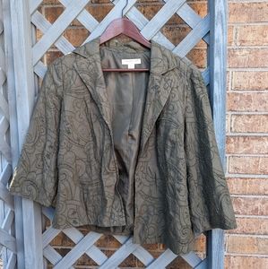 Coldwater Creek Classic Olive Lightweight Blazer